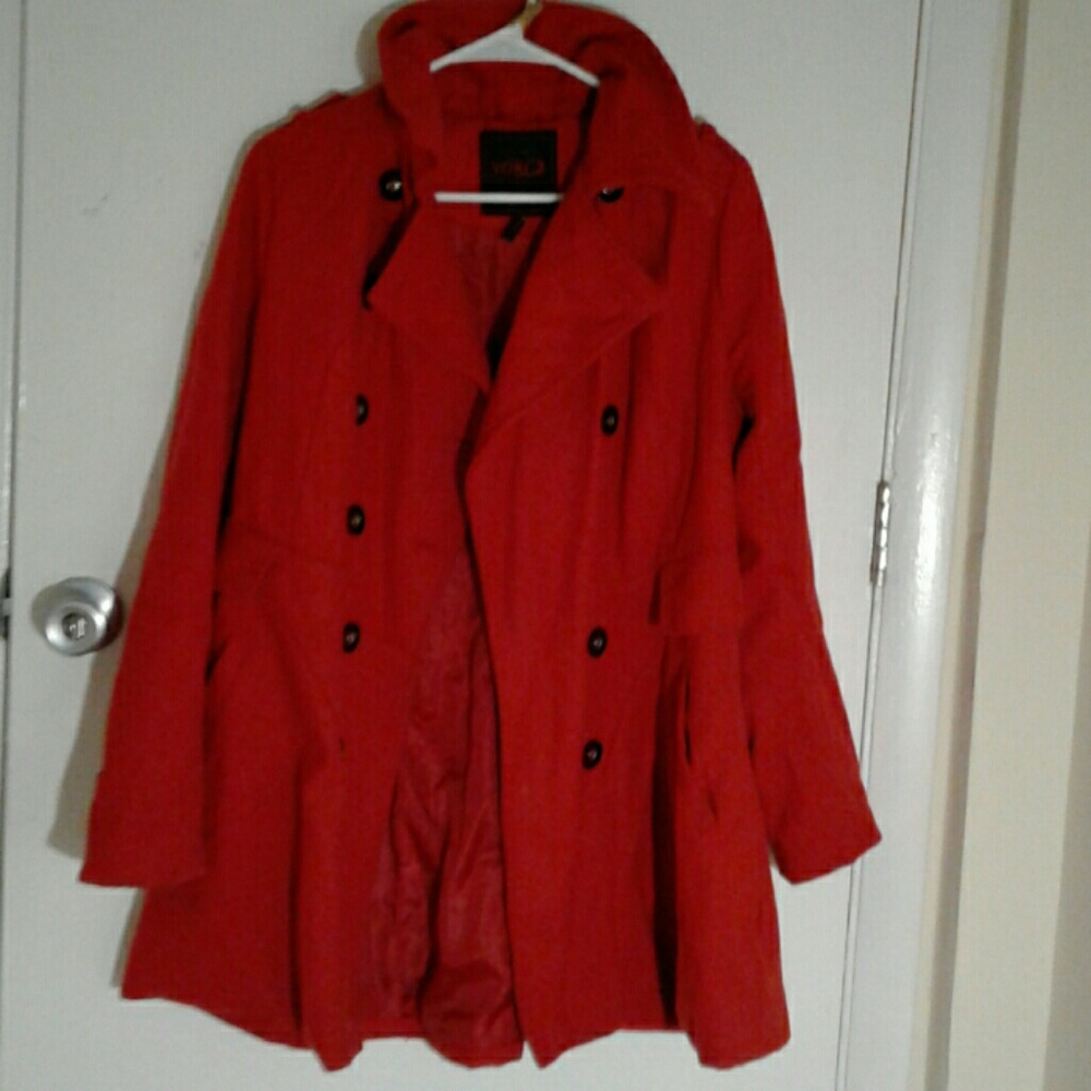 Hot red winter jacket